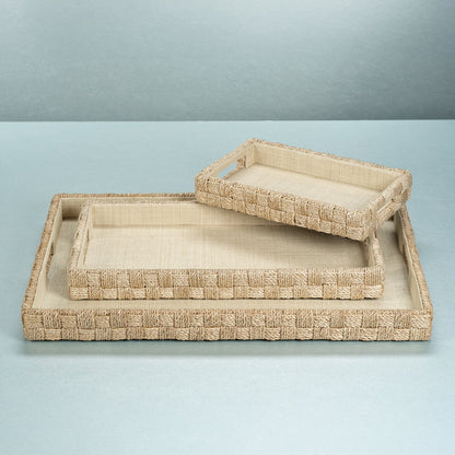 Abaca Rope Serving Tray - Medium - Decorative Trays by Carlyle Avenue