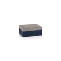 Blue & Natural Raffia Box - Boxes by Carlyle Avenue