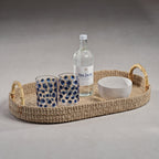 Multipurpose Abaca Tray with Bamboo Handles - Trays by Carlyle Avenue