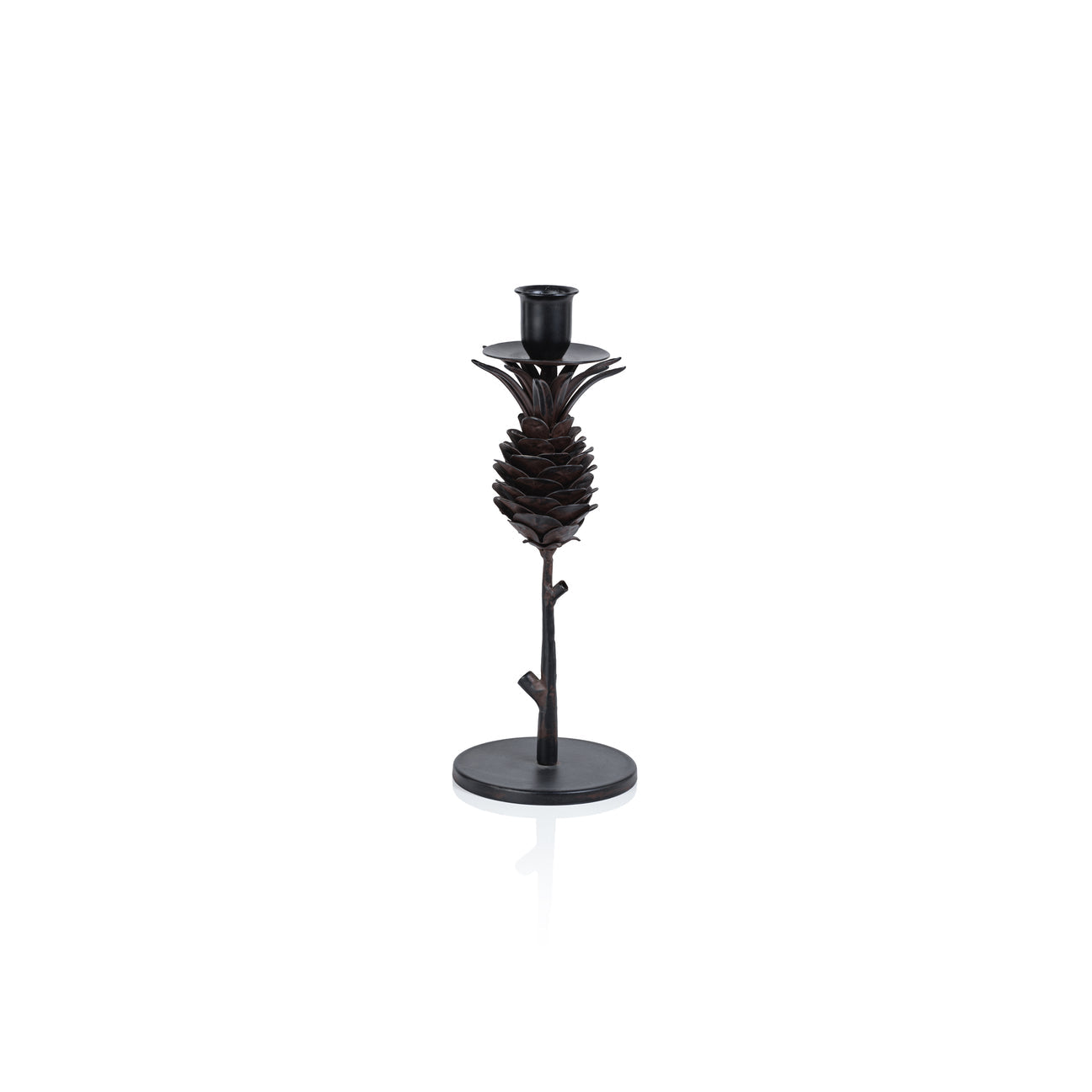 Pine Cone Design Wrought Iron Candle Holder