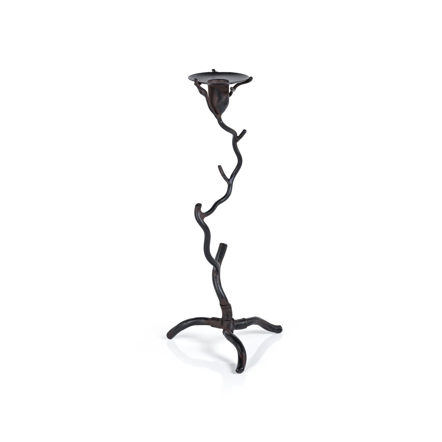 Twig  Design Wrought Iron Candle Holder