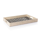 Canaria Petals Natural Fiber Raffia Serving Tray - Decorative Trays by Carlyle Avenue