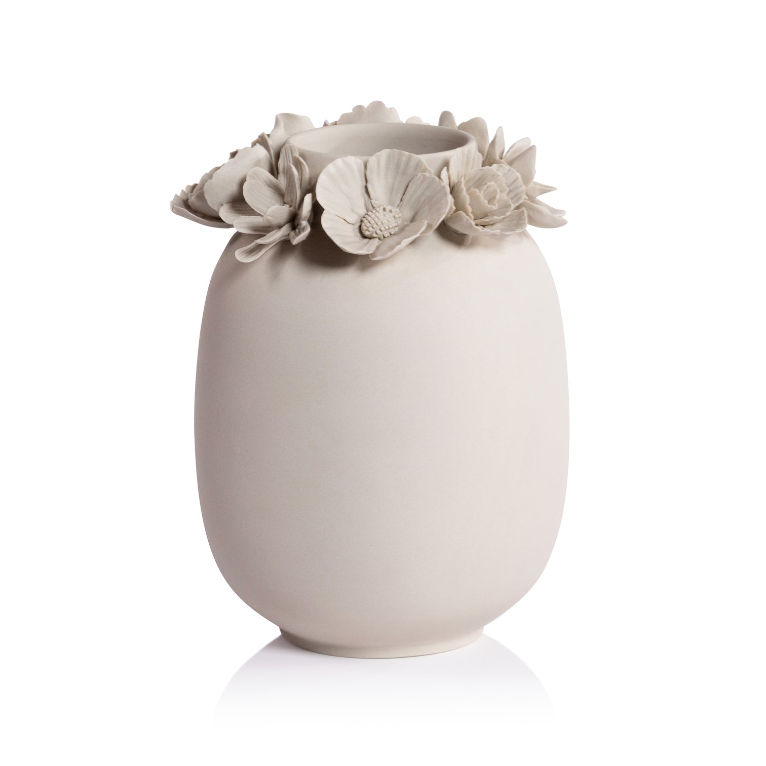 Petite Couronne Bone China Vase - Taupe - Vases by Carlyle Avenue