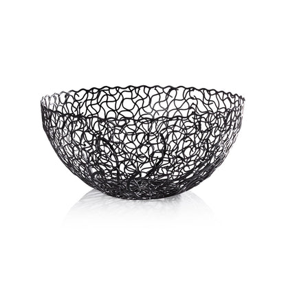 Seaflower Design Decorative Wrought Iron Bowl - Bowls by Carlyle Avenue