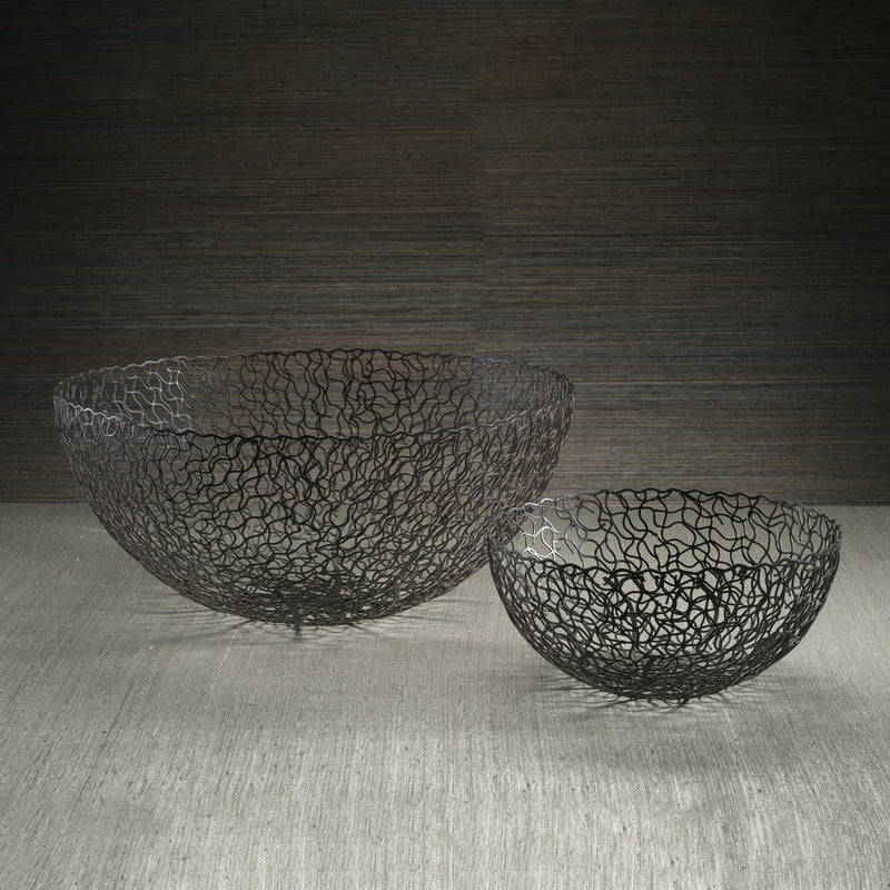 Seaflower Design Decorative Wrought Iron Bowl - Bowls by Carlyle Avenue