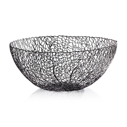 Seaflower Design Decorative Wrought Iron Bowl - Bowls by Carlyle Avenue