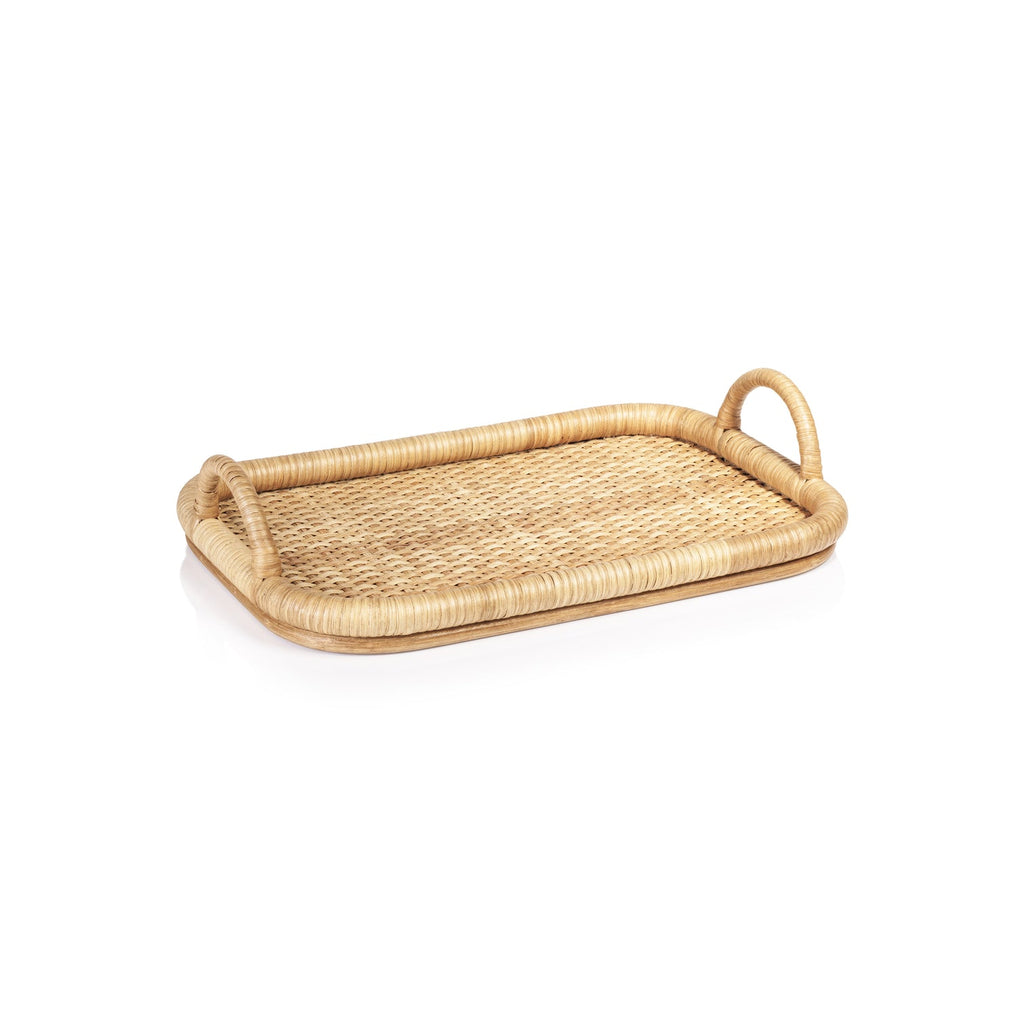 Tropique Rectangular Rattan Tray - Trays by Carlyle Avenue