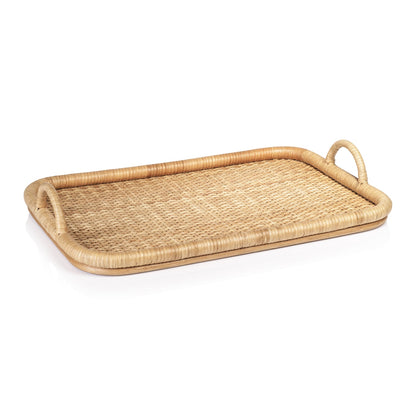 Tropique Rectangular Rattan Tray - CARLYLE AVENUE