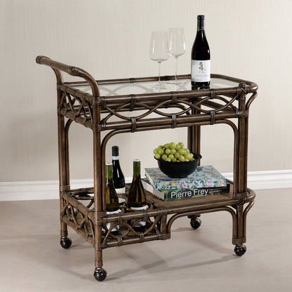The Riviera Rattan Bar Cart