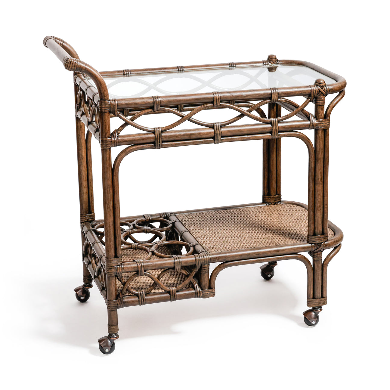 The Riviera Rattan Bar Cart