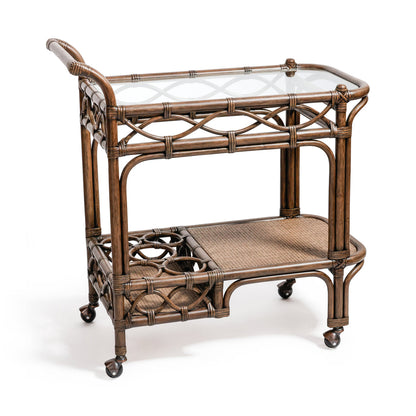The Riviera Rattan Bar Cart