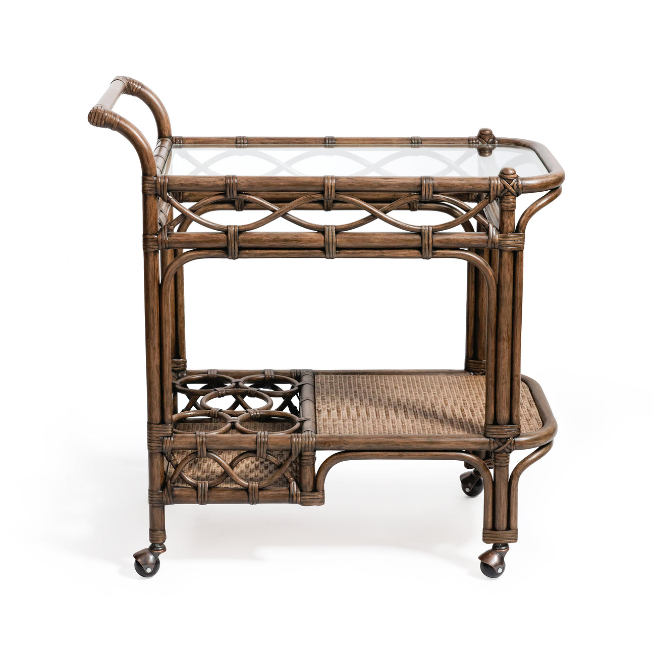 The Riviera Rattan Bar Cart