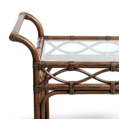 The Riviera Rattan Bar Cart