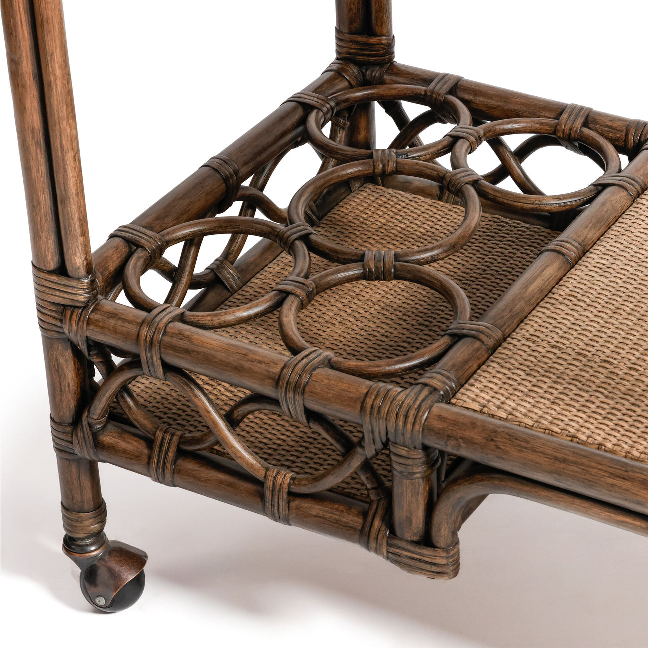 The Riviera Rattan Bar Cart