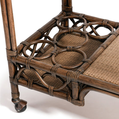 The Riviera Rattan Bar Cart