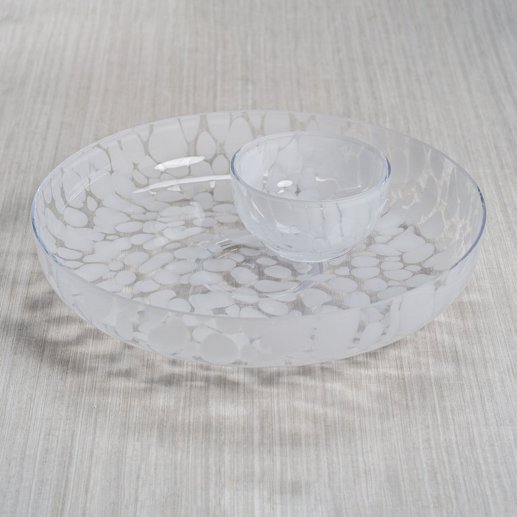 White Opal Chip & Dip Set - Bowls, Trays by Carlyle Avenue