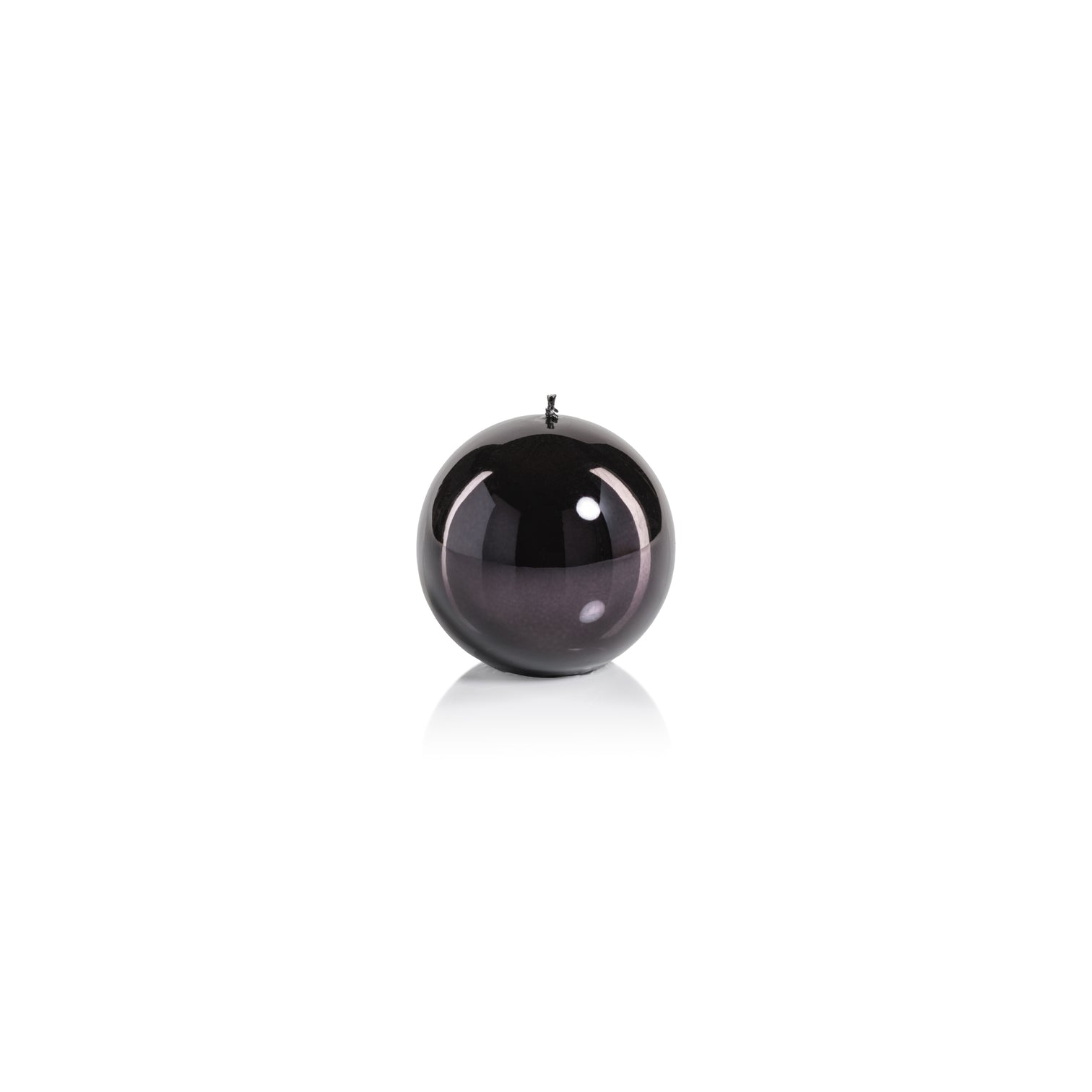 Metallic Ball Candle - Matte Pearl Black - Candles by Carlyle Avenue
