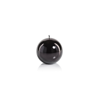 Metallic Ball Candle - Matte Pearl Black - Candles by Carlyle Avenue