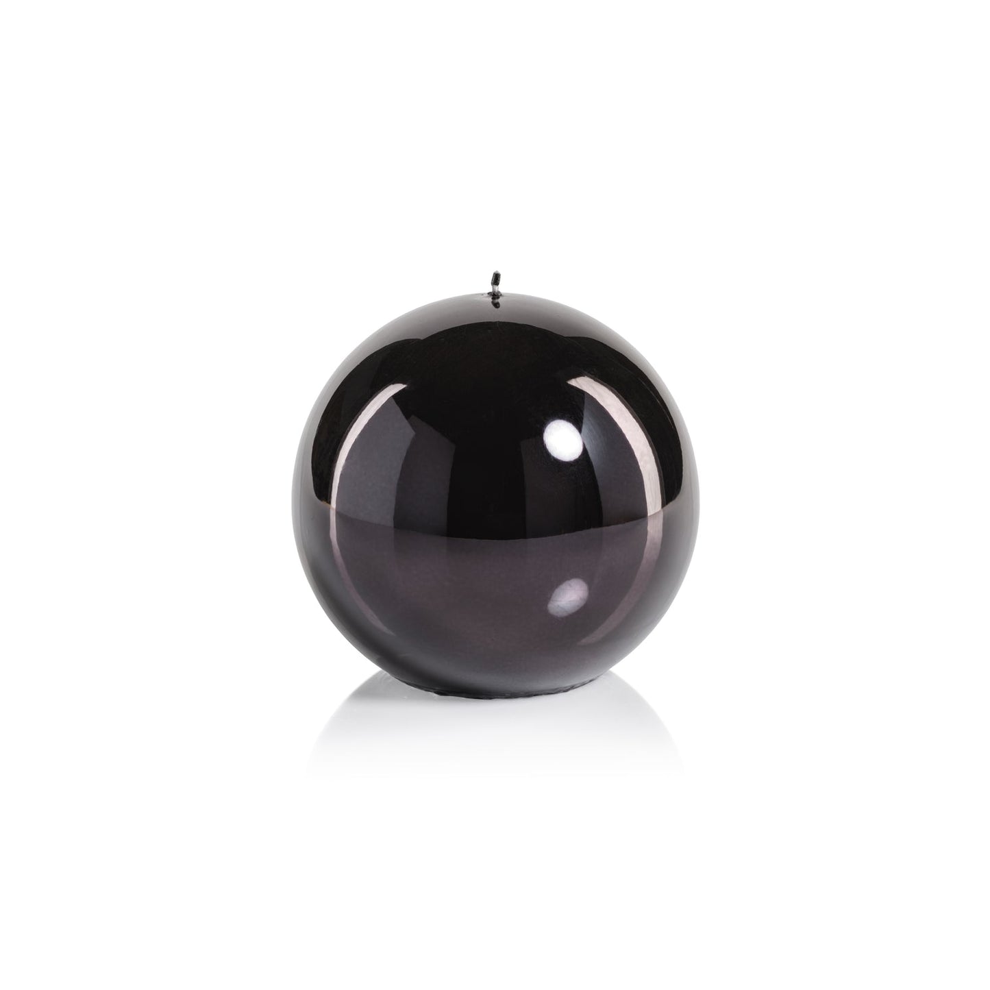 Metallic Ball Candle - Matte Pearl Black