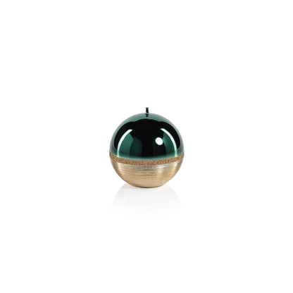 Metallic Candle - Green with Gold - Candles by Carlyle Avenue