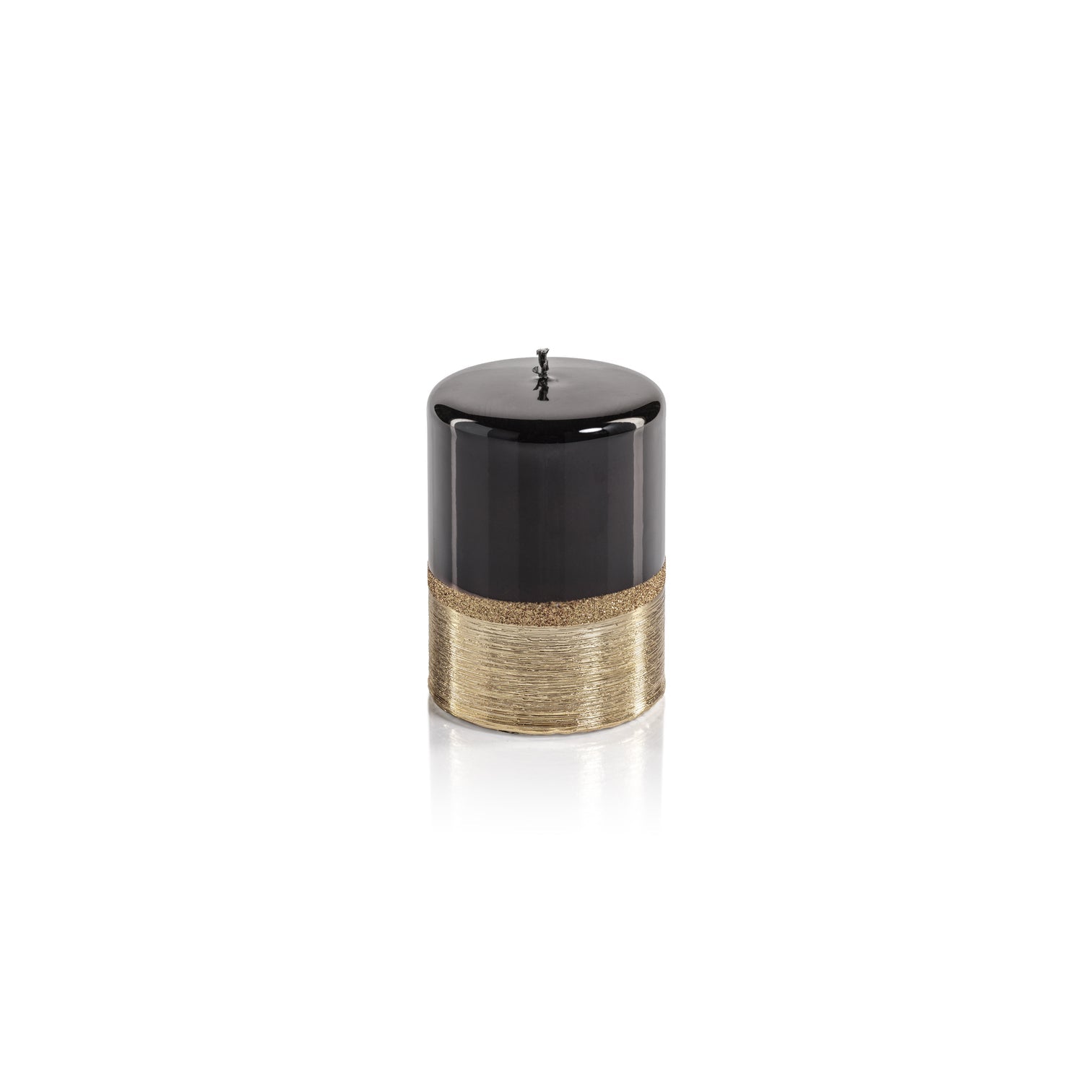 Metallic Candle - Black with Gold - Candles by Carlyle Avenue
