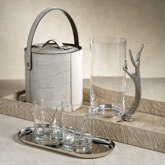 Davos Glassware with Pewter Antler Collection