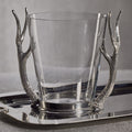 Davos Glass Wine and Champagne Bucket with Pewter Antler Handles - Barware by Carlyle Avenue