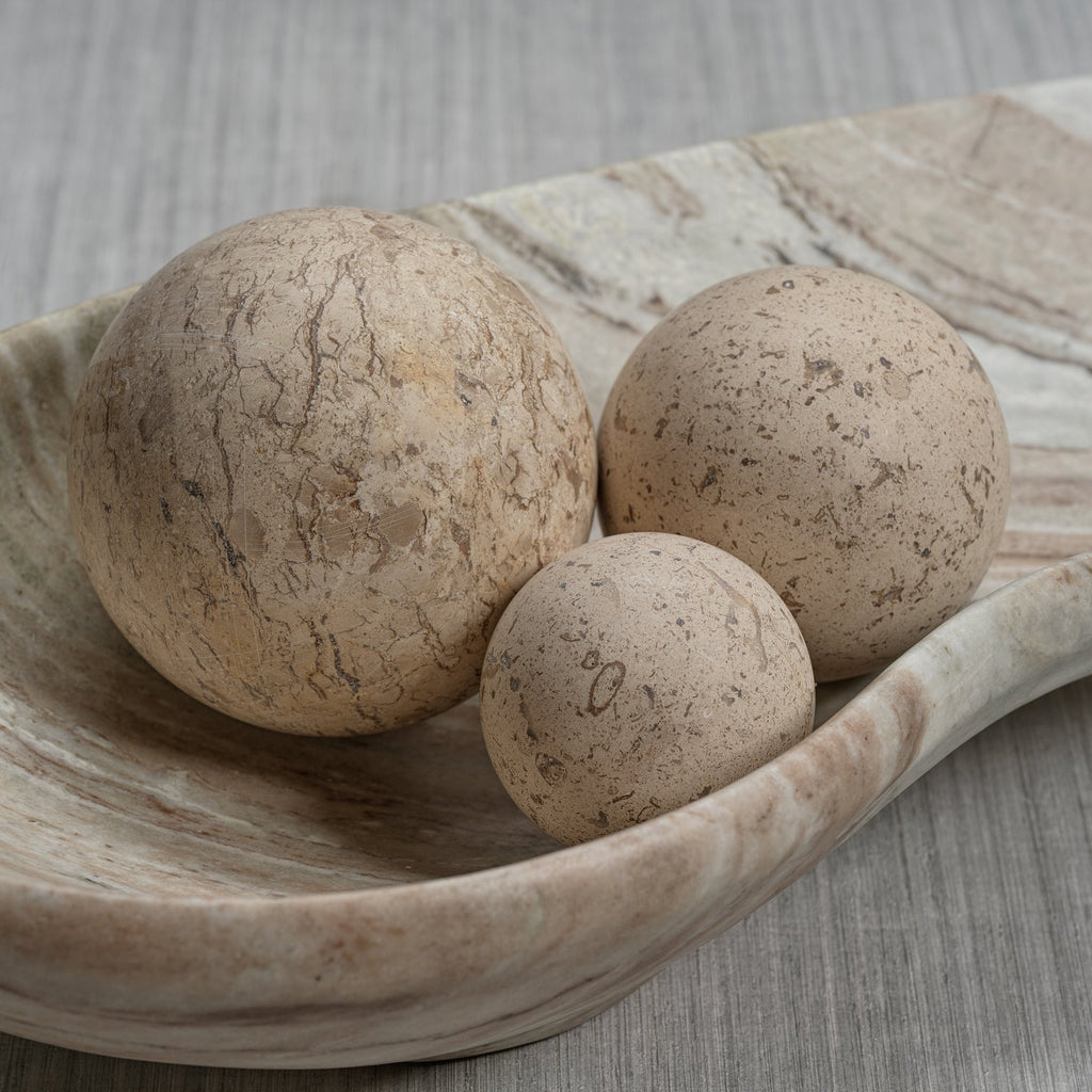 Travertine Stone Fill Ball - Decorative Accessories by Carlyle Avenue