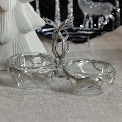 St. Anton Pewter and Glass Condiment Set