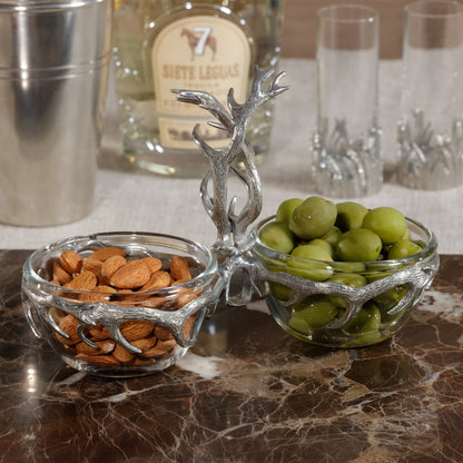 St. Anton Pewter and Glass Condiment Set