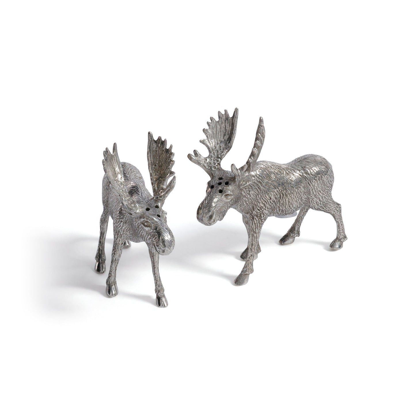 St. Anton Pewter Moose Design Salt and Pepper Shakers