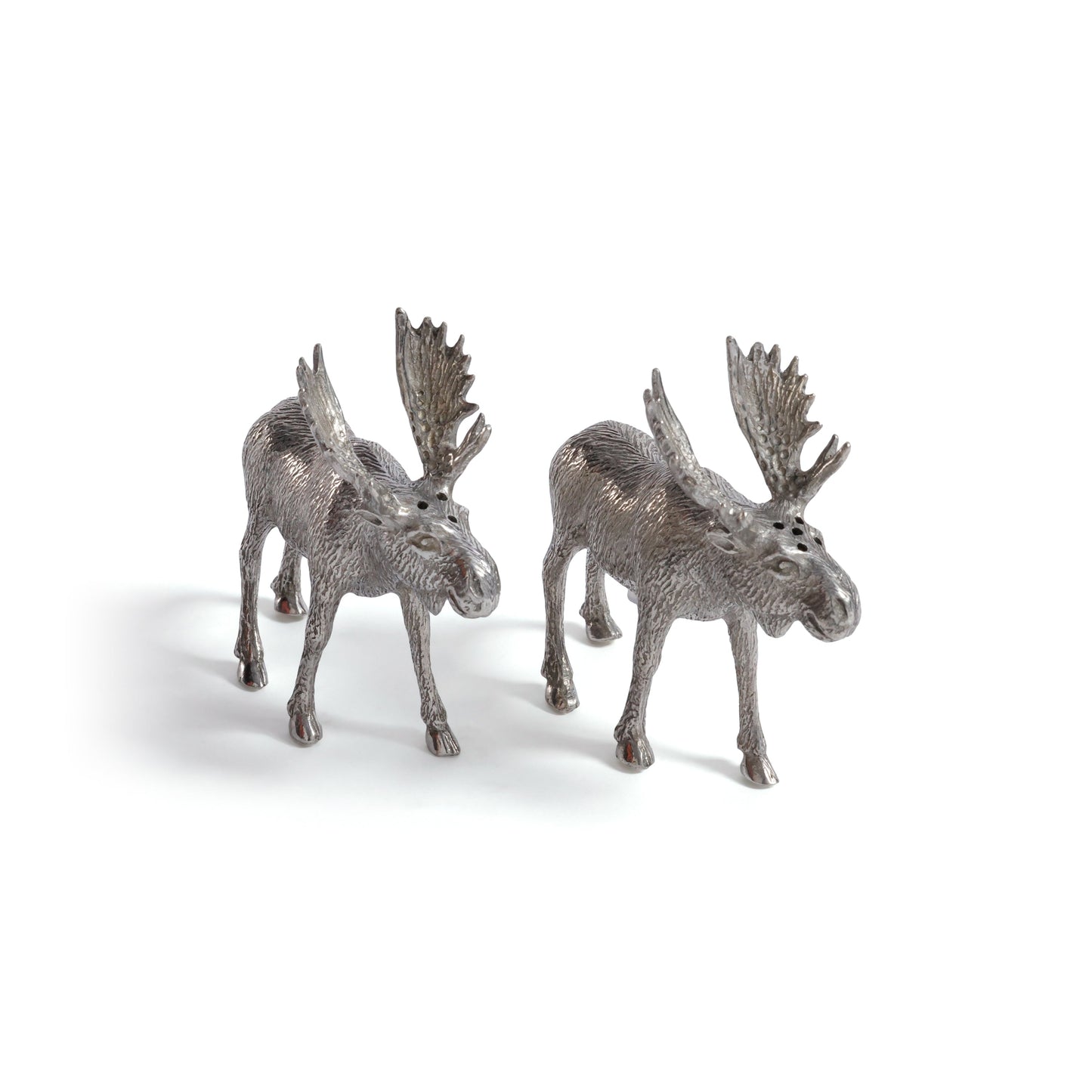 St. Anton Pewter Moose Design Salt and Pepper Shakers