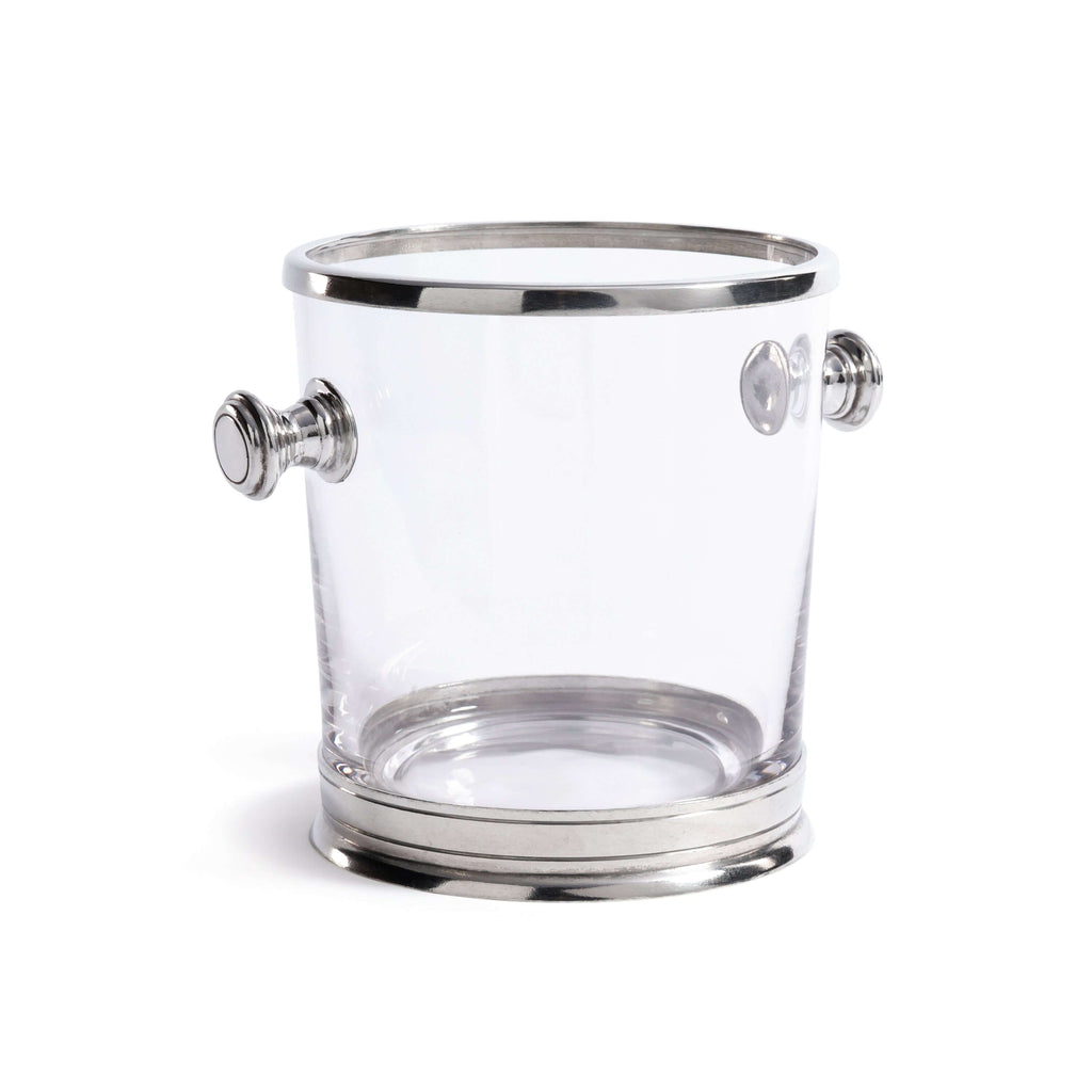 St. Anton Pewter and Glass Ice Bucket with Handles - Barware by Carlyle Avenue