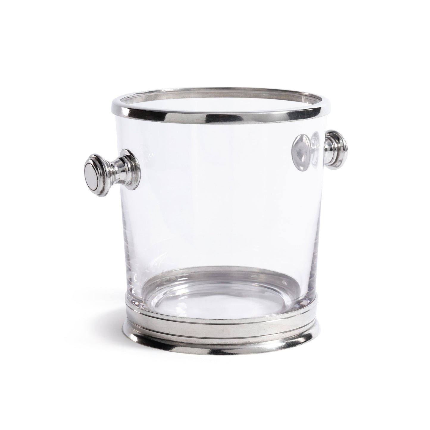 St. Anton Pewter and Glass Ice Bucket with Handles