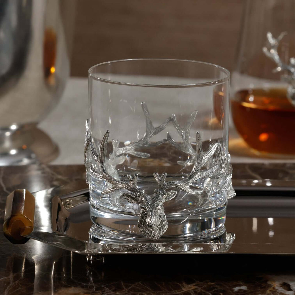 St. Anton Pewter and Glass Rocks Glass - Glassware by Carlyle Avenue