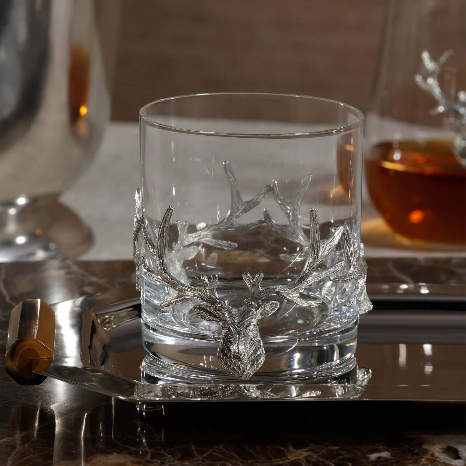 St. Anton Pewter and Glass Rocks Glass - Glassware by Carlyle Avenue