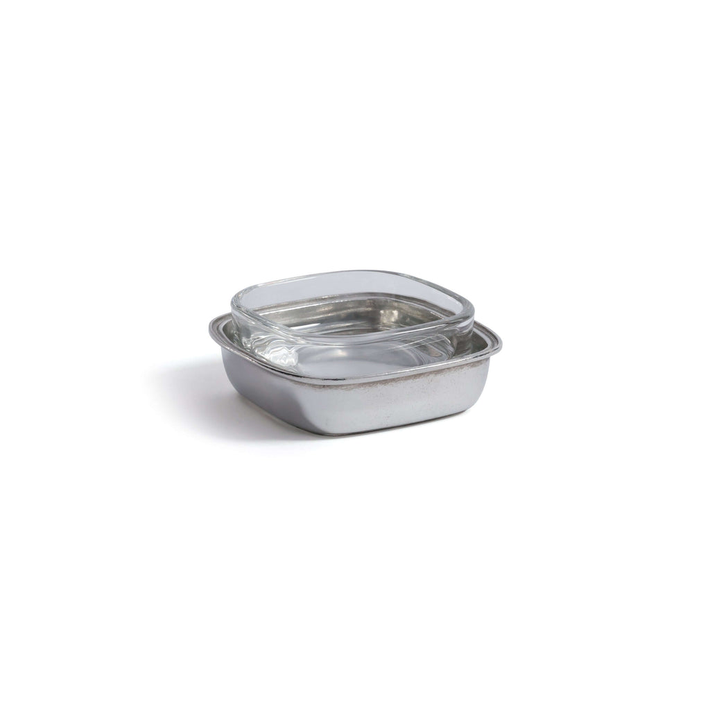 St. Moritz Pewter and Glass Single Condiment Set - Serveware by Carlyle Avenue