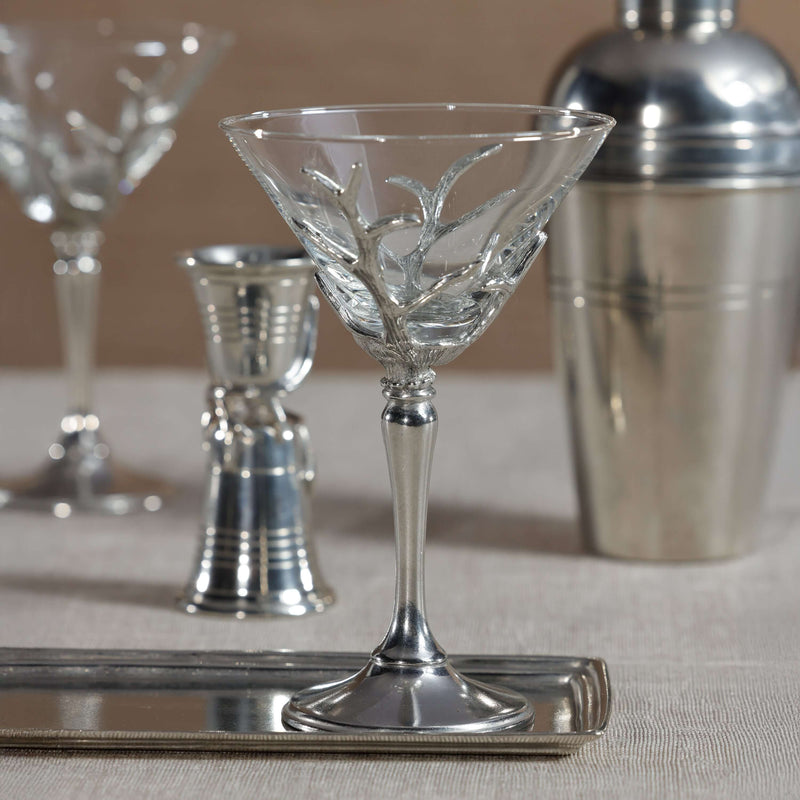 St. Moritz Pewter and Glass Martini Glass