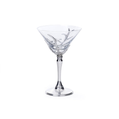 St. Moritz Pewter and Glass Martini Glass