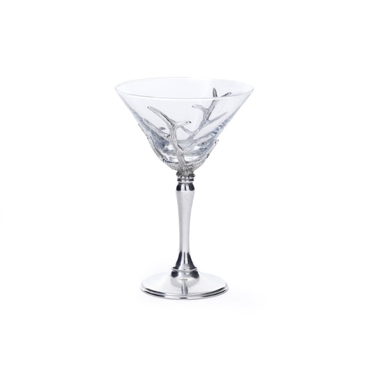 St. Moritz Pewter and Glass Martini Glass