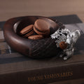St. Anton Wood Nut Bowl w/Pewter Squirrel