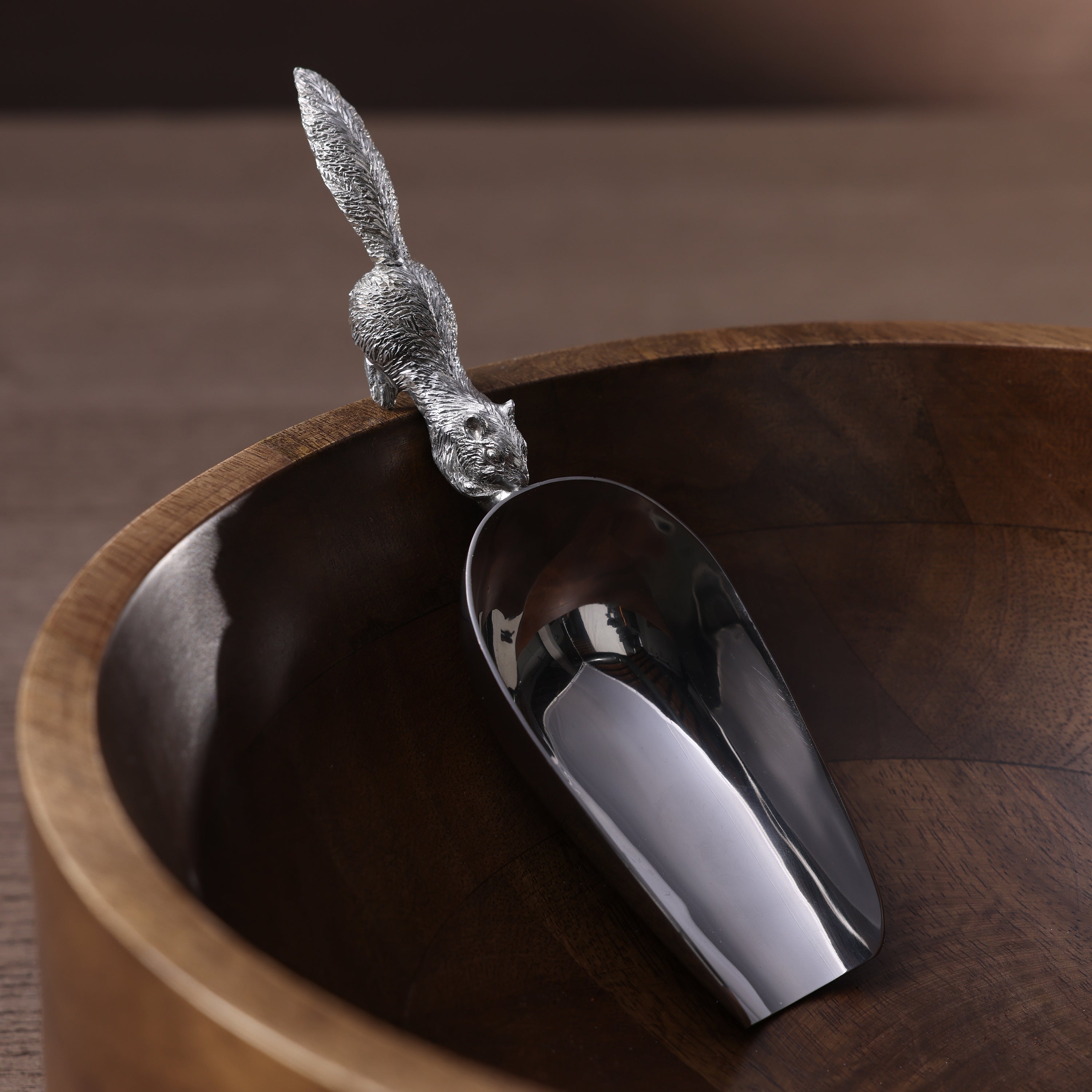 St. Anton Pewter Squirrel Design Ice Scoop