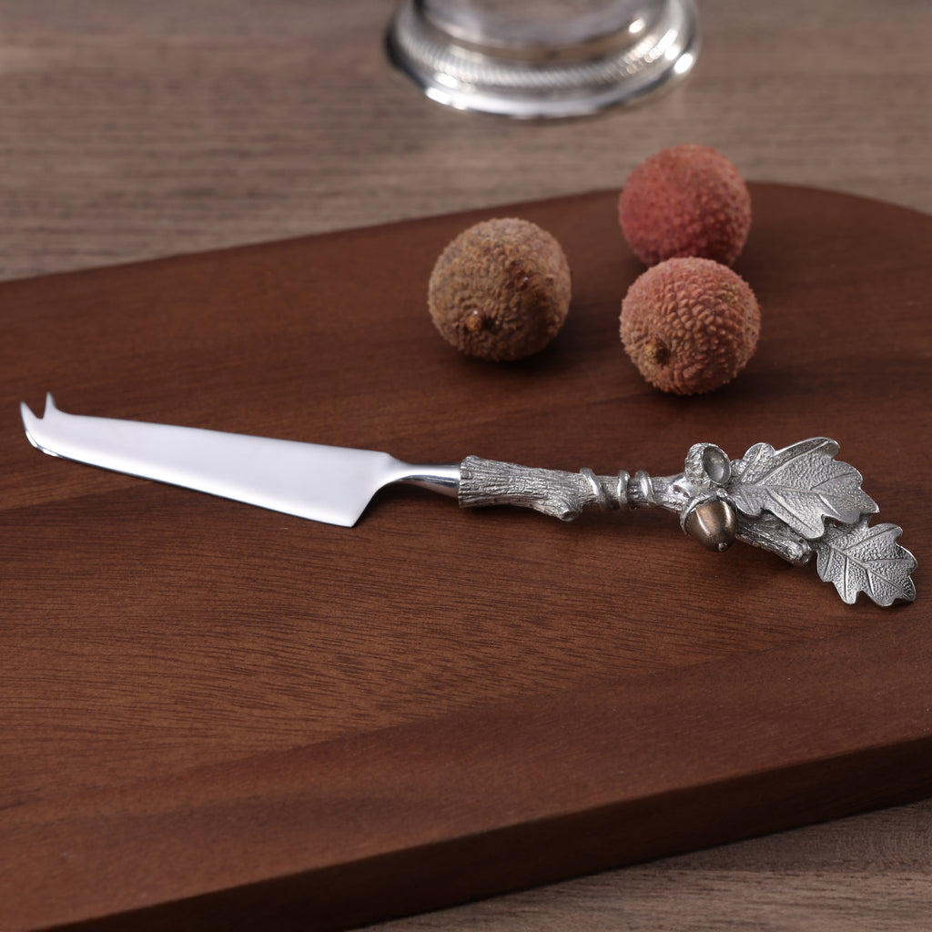 St. Anton Oval Wood Cheese & Charcuterie Board w/Pewter Cheese Knife