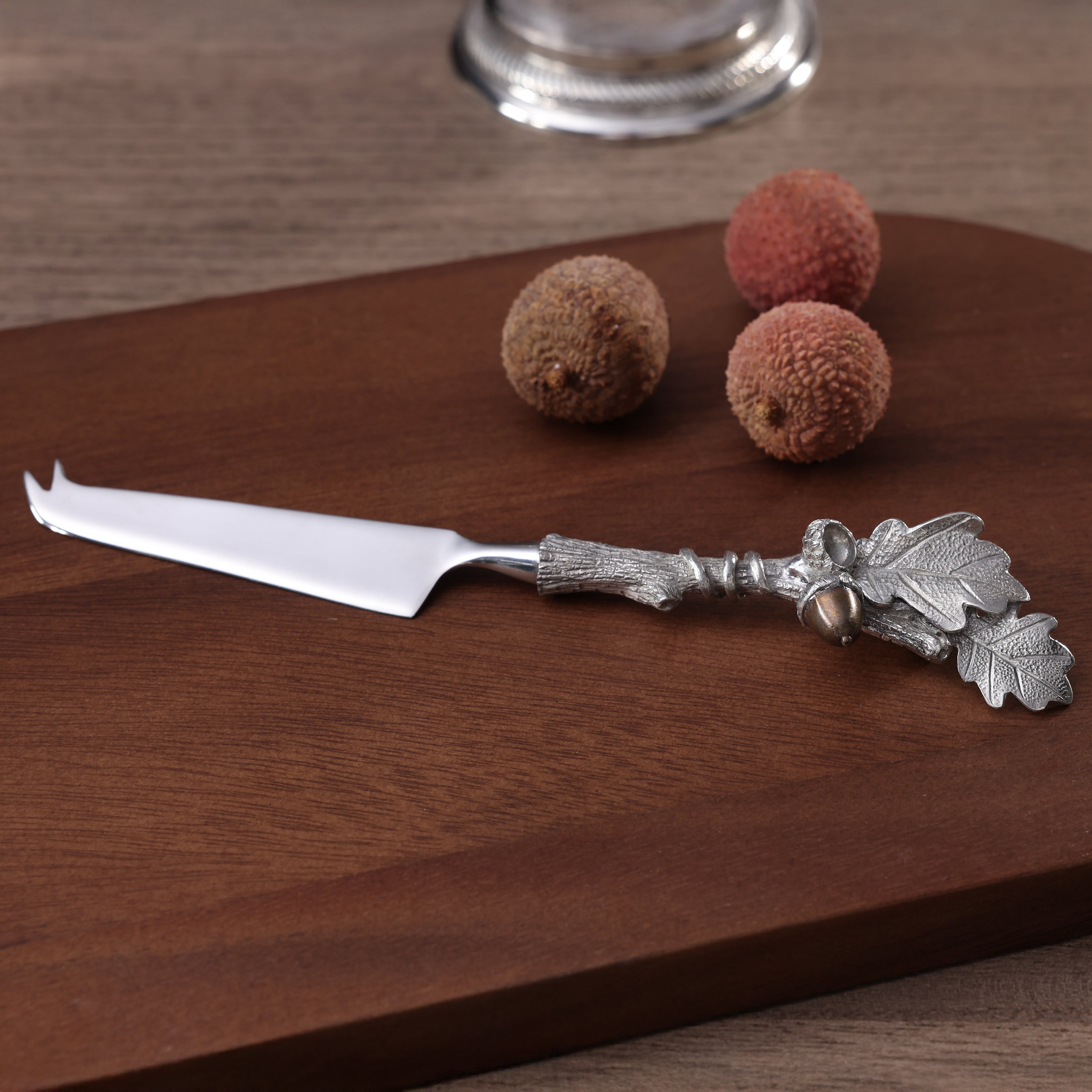 St. Anton Oval Wood Cheese & Charcuterie Board w/Pewter Cheese Knife