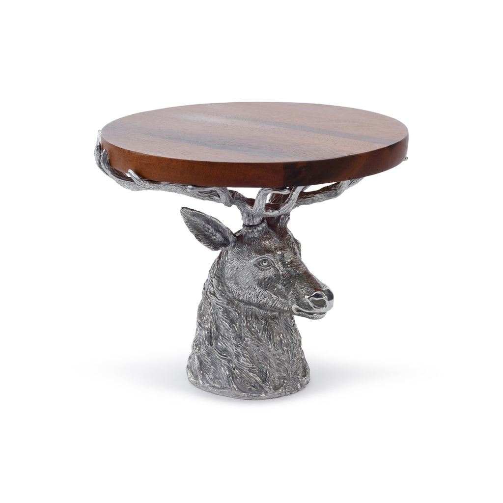 St. Anton Wood Cheese/Charcuterie Board on Pewter Stag Head