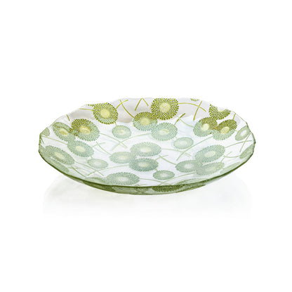 Dandelion Luster Glass Serving Bowl - Green - Tableware by Carlyle Avenue