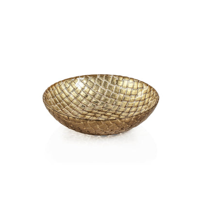 Braided Glass Bowl - Gold - Tableware by Carlyle Avenue