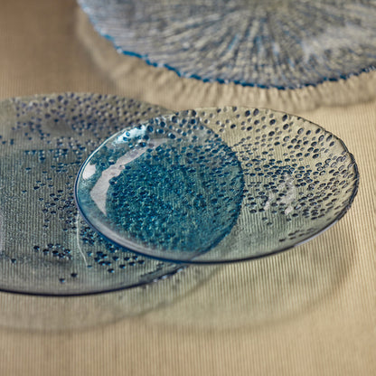 Dotted Glass Plate - Blue - Tableware by Carlyle Avenue