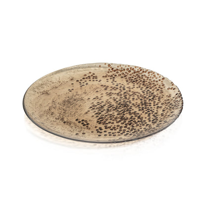 Dotted Glass Plate - Chocolate - Tableware by Carlyle Avenue