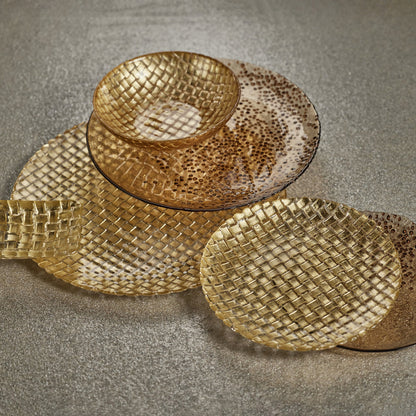 Braided Glass Plate - Gold - Plates by Carlyle Avenue